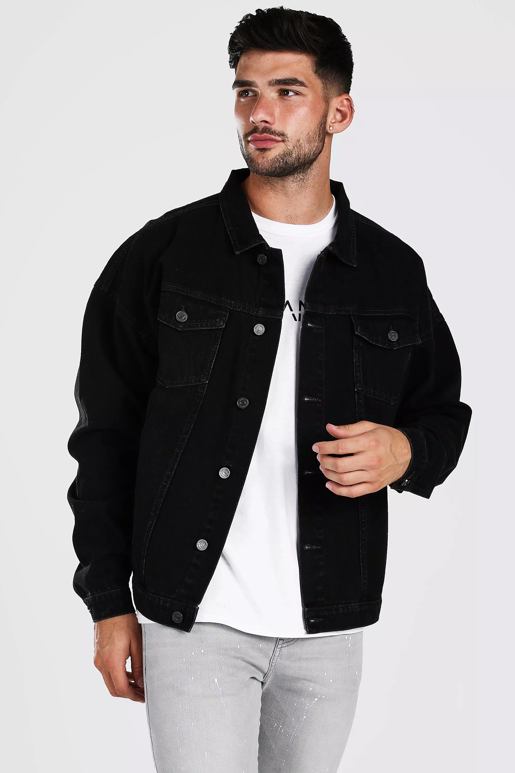 Oversized Denim Jacket | boohooMAN USA